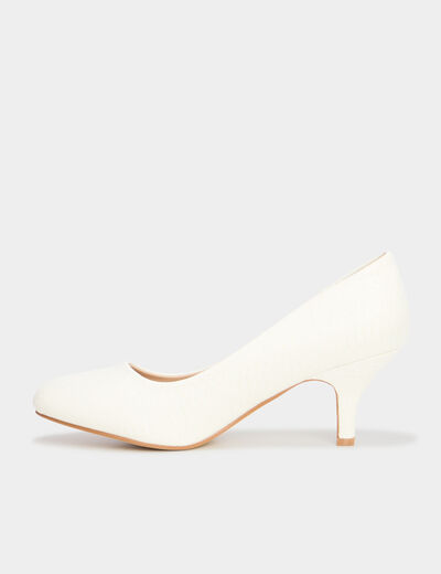Escarpins irisés blanc femme