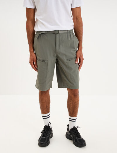 Short de randonn&eacute;e respirant gris homme