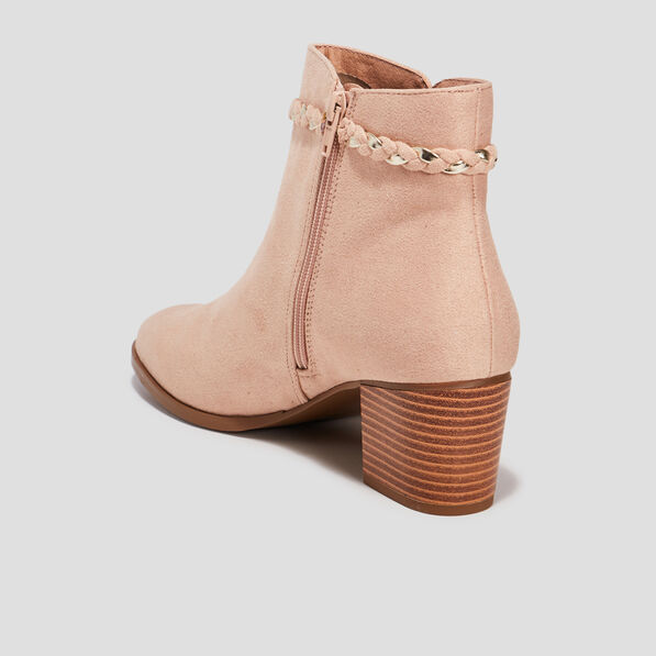 bottines a details tresses sable femme Bottines à détails tressés sable femme
