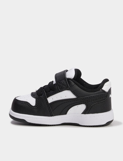 Baskets &agrave; scratchs Puma Rebound Slam noir b&eacute;b&eacute; gar&ccedil;on