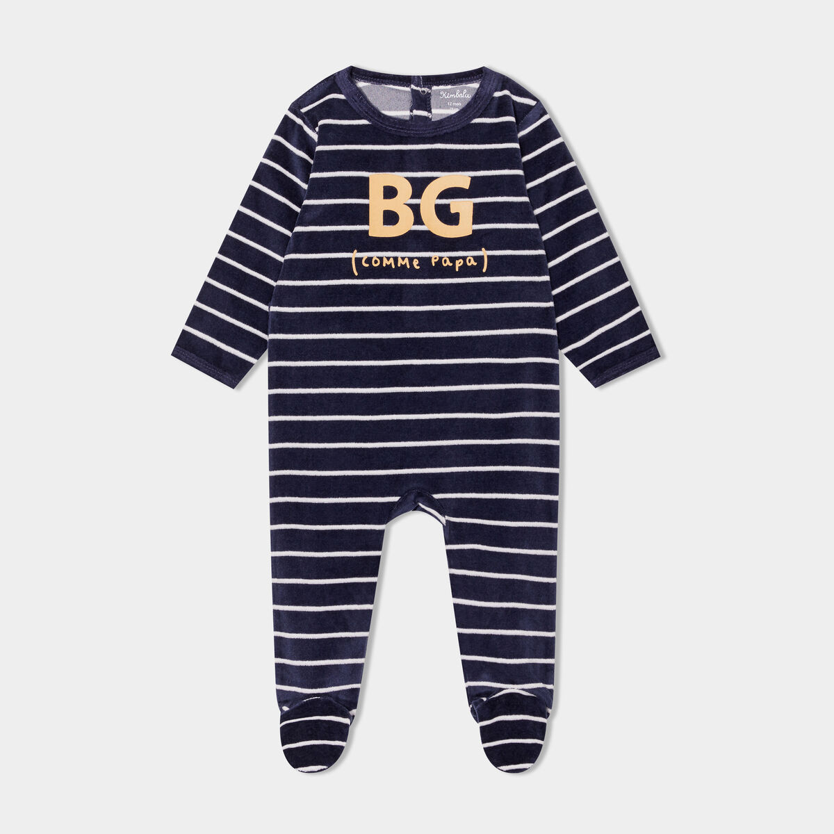 Pyjama dors-bien effet polaire bleu marine bébé garçon