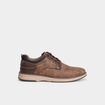 Derbies &agrave; lacets effet similicuir marron homme