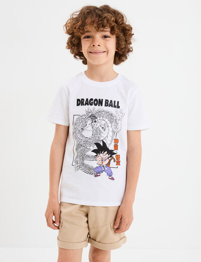 T-shirt manches courtes Dragon Ball Goku blanc garçon