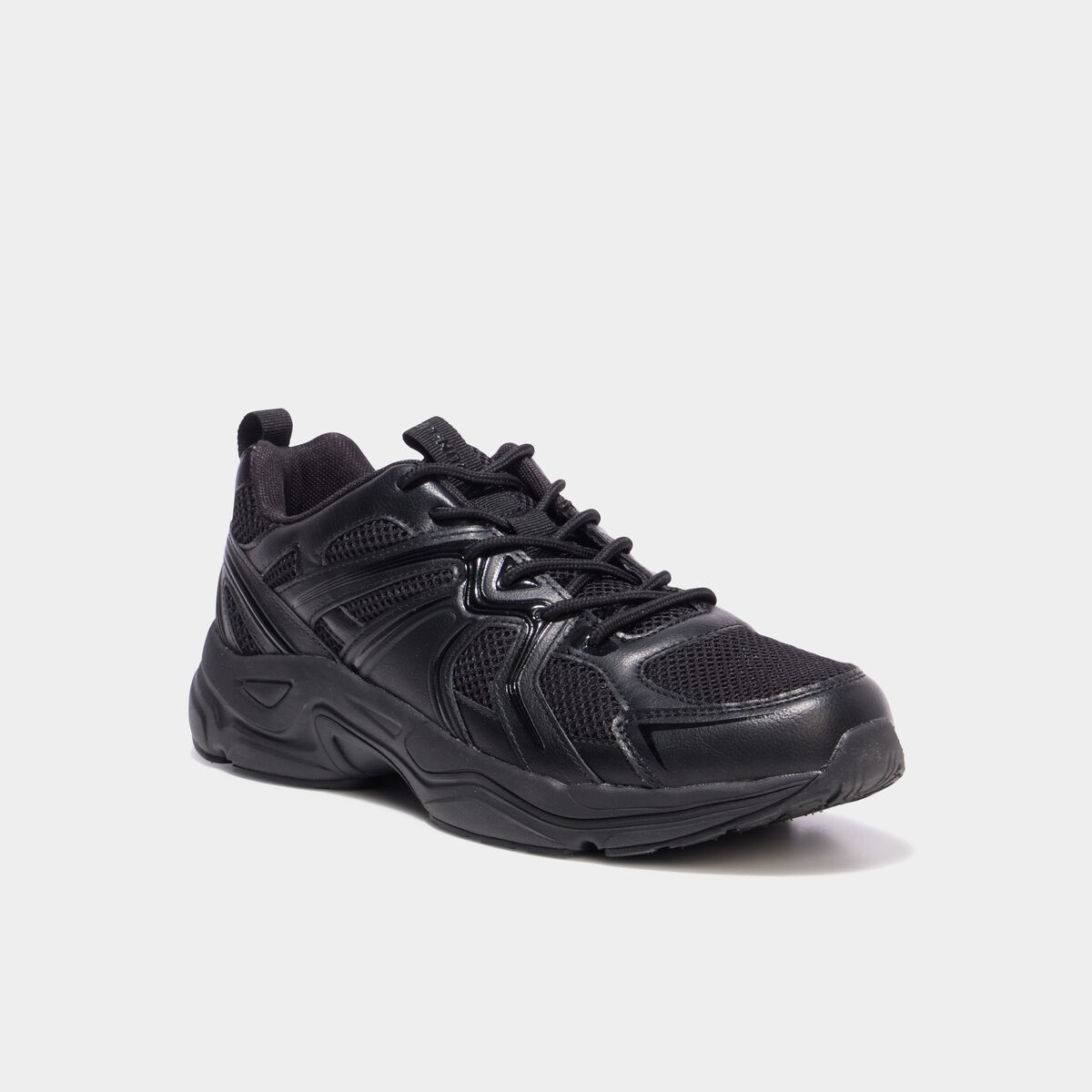 Baskets running &agrave; lacets noir homme