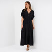Robe longue &eacute;vas&eacute;e noir femme