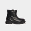Bottines crantées avec boucles Liberto noir fille