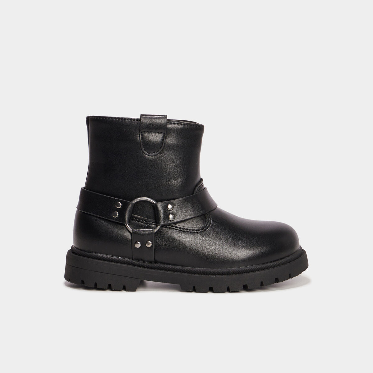 Bottines crantées avec boucles Liberto noir fille