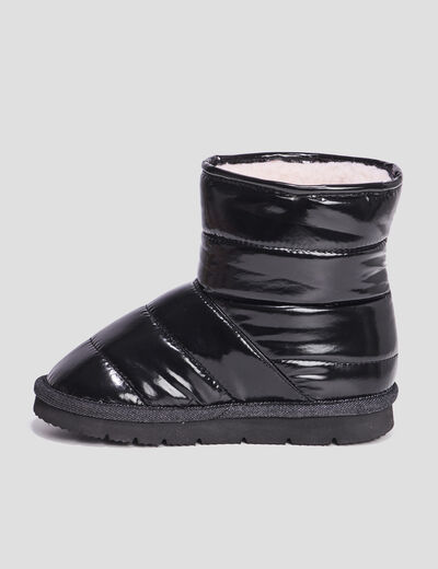 Bottines chaudes matelassées Minnie noir fille