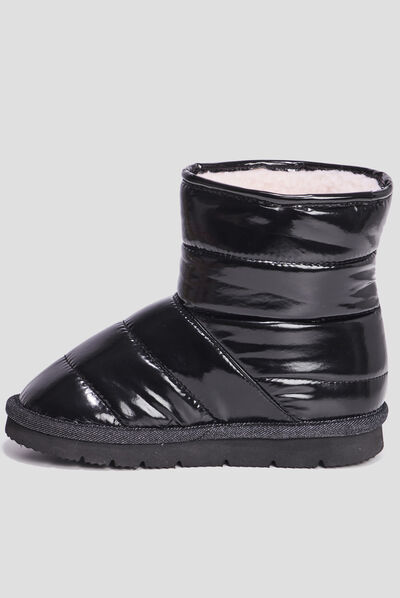 Bottines chaudes matelassées Minnie noir fille