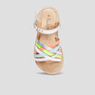 Sandales brides croisées en cuir Creeks multicolore fille