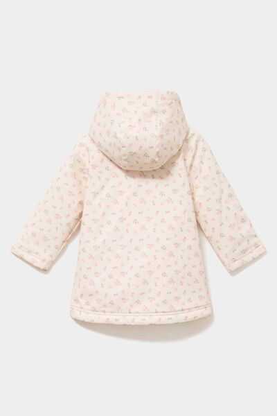 Parka imperm&eacute;able &agrave; capuche fourr&eacute;e bleu marine b&eacute;b&eacute; fille
