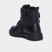 Boots &agrave; lacets noir fille