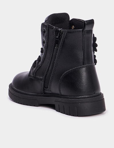 Boots à lacets noir fille