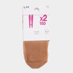 Lot 2 paires mi-bas beige femme
