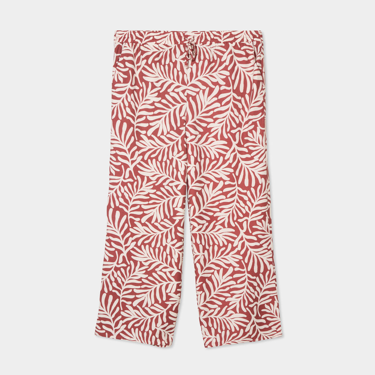 Pantalon large fluide terracotta femme grande taille