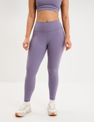Legging de sport gainant taille haute violet femme