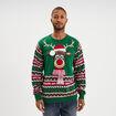 Pull de No&euml;l avec pompon vert homme