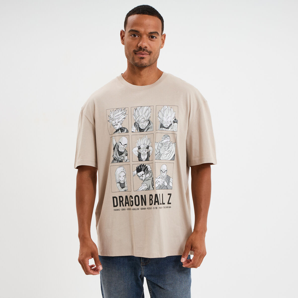 T-shirt manches courtes Dragon Ball Z gris clair homme