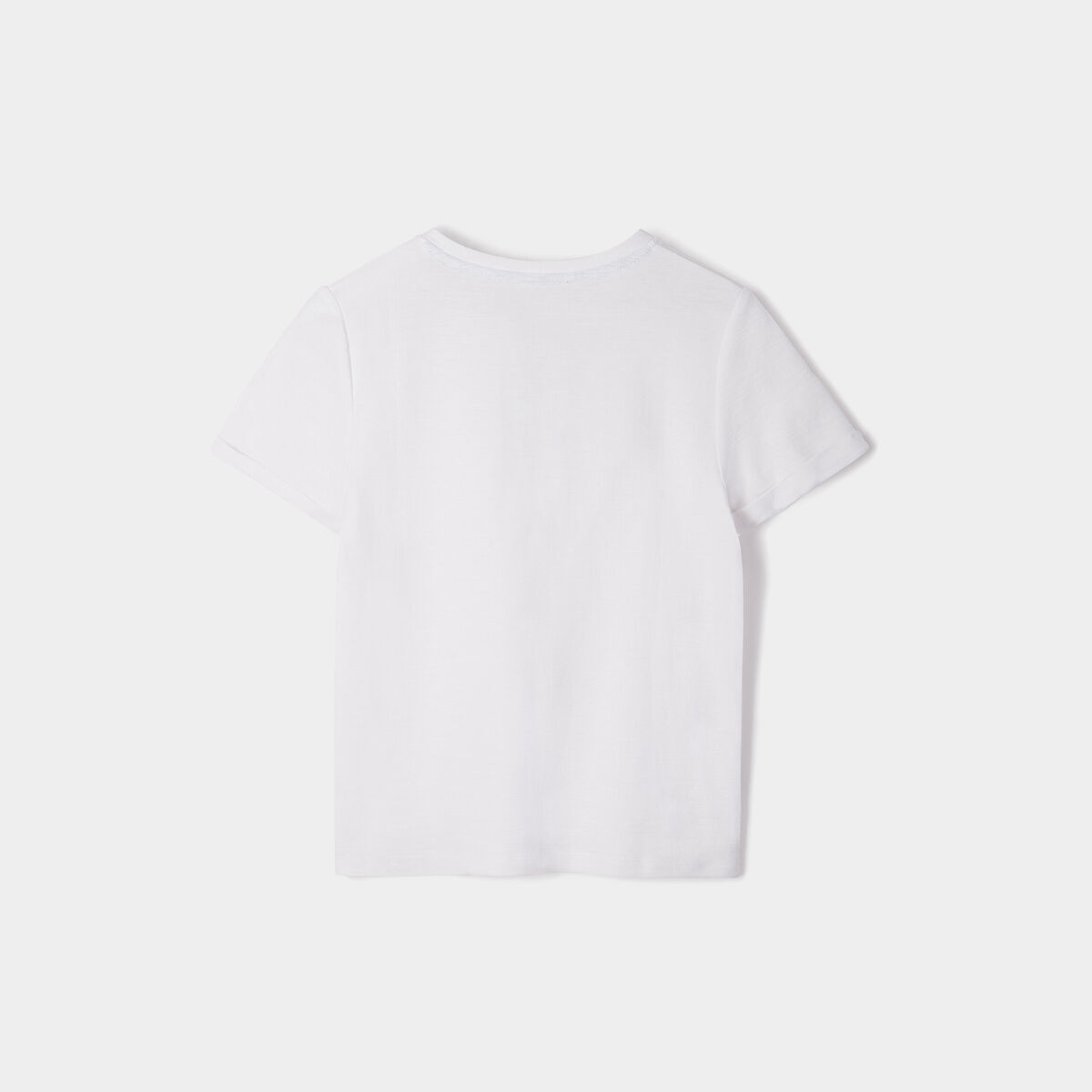 T-shirt manches courtes blanc gar&ccedil;on