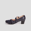 Escarpins à talons pied large bleu marine femme