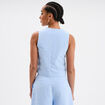 Veston sans manches bleu ciel femme
