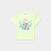 T-shirt manches courtes Stitch jaune fluo fille