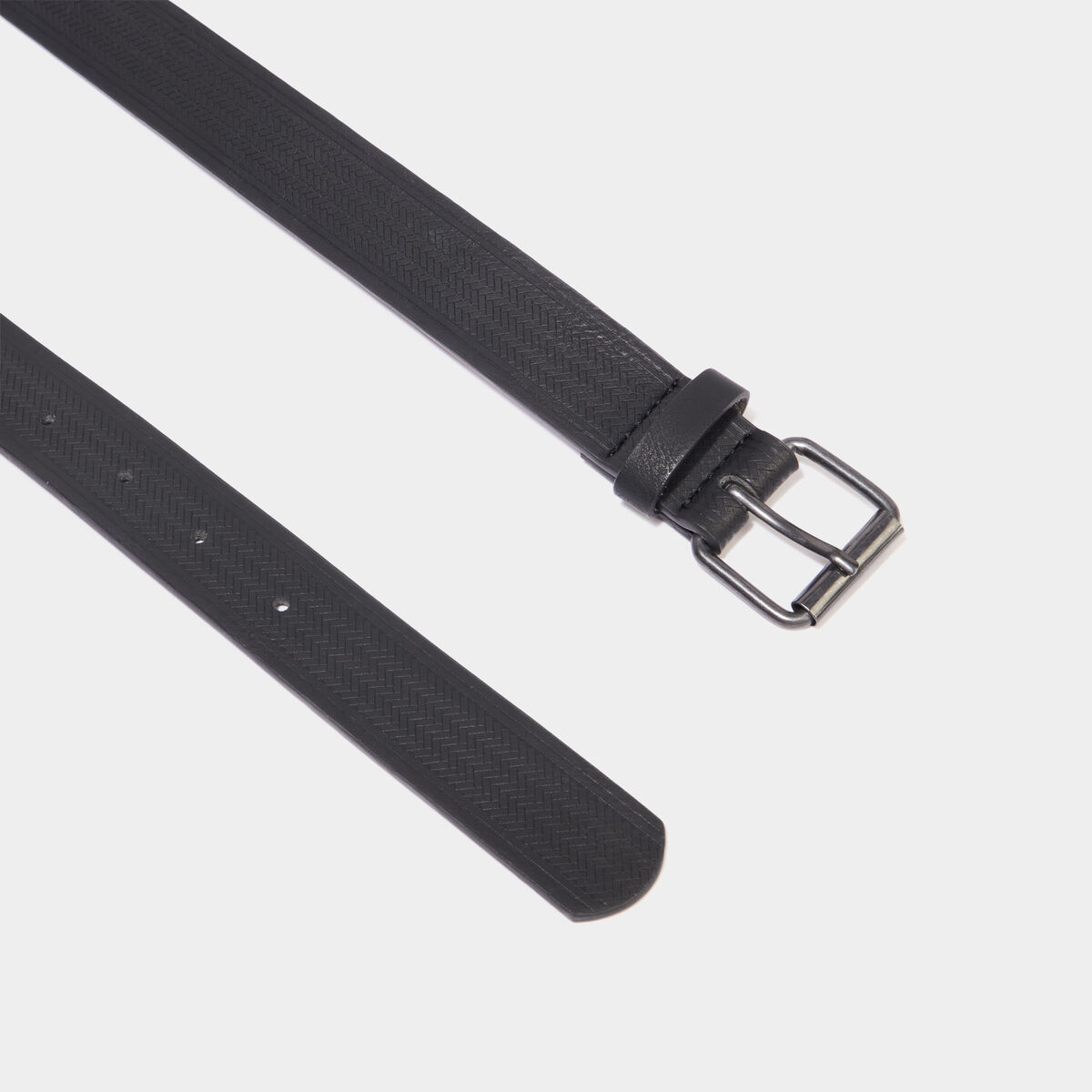 Ceinture emboss&eacute;e noir gar&ccedil;on