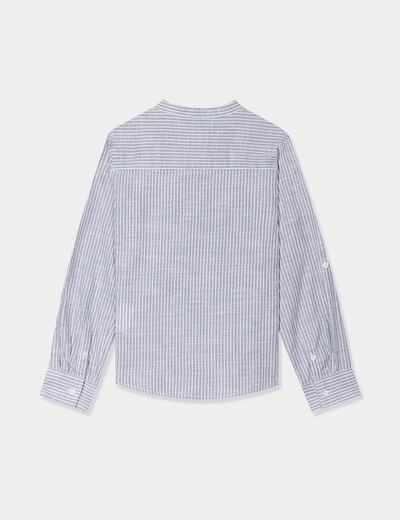 Chemise col mao manches longues Creeks gris clair garçon