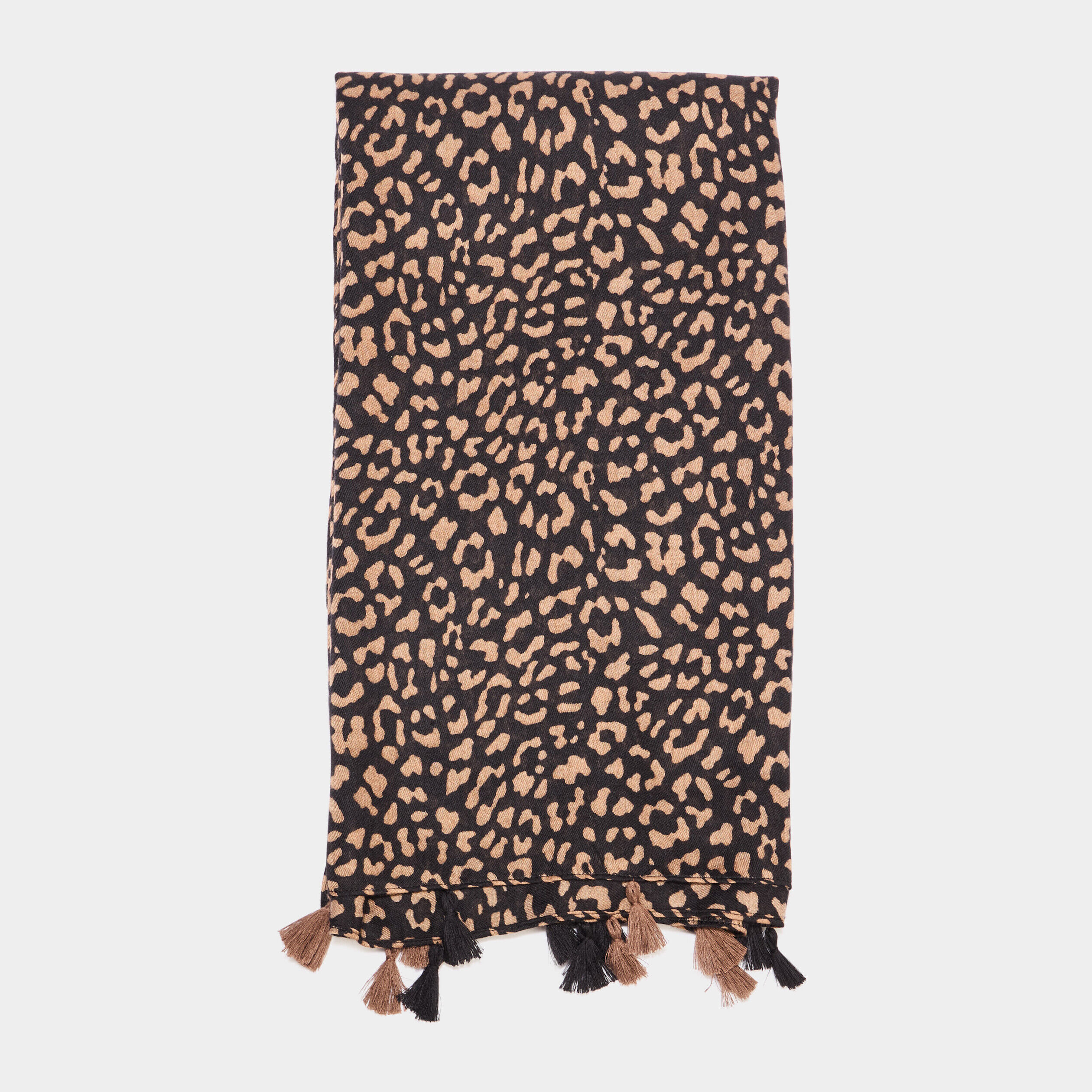 Foulard pampilles noir femme LH