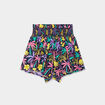Short ample fluide taille élastiquée bleu marine fille