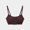 Soutien-gorge brassi&egrave;re bandeau padd&eacute; marron femme