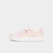 Tennis basses &agrave; scratchs et sequins rose fille