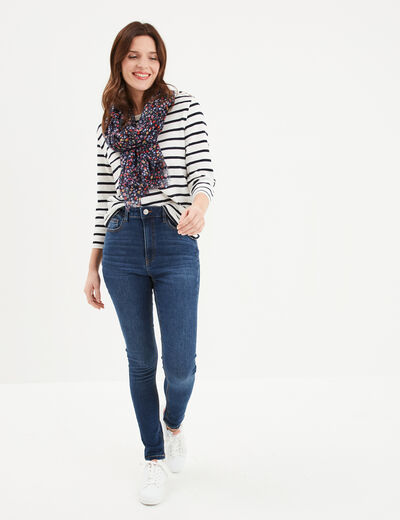 Jeans skinny taille haute denim stone femme
