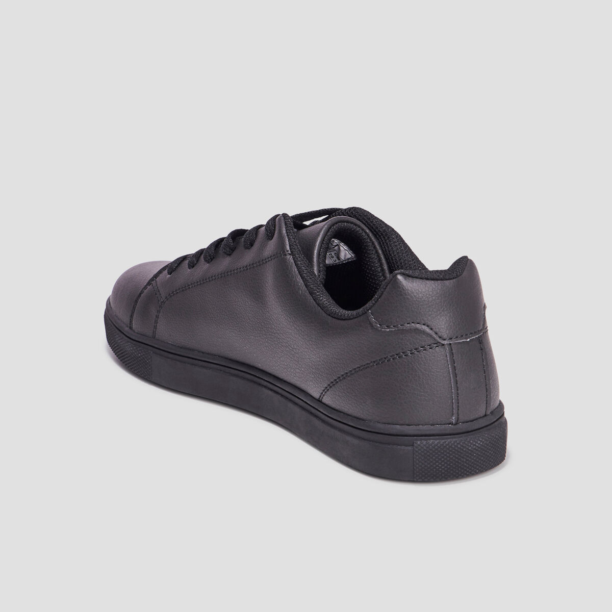Tennis basses &agrave; lacets noir homme