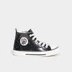 Baskets montantes zipp&eacute;es bout renforc&eacute; noir fille