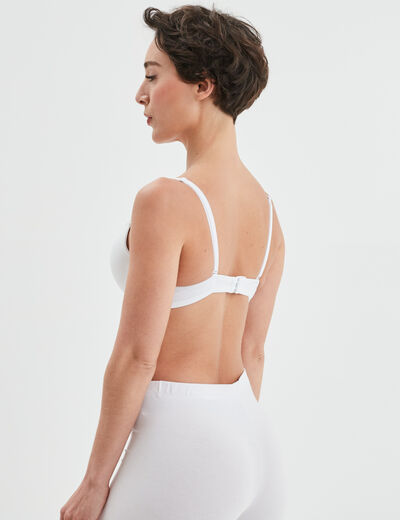 Soutien-gorge push-up microfibre blanc femme