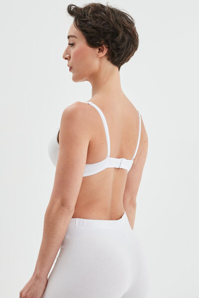 Soutien-gorge push-up microfibre blanc femme
