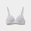 Soutien-gorge triangle coton majoritaire gris clair femme