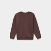 Sweat oversize manches longues col rond marron fonc&eacute; gar&ccedil;on