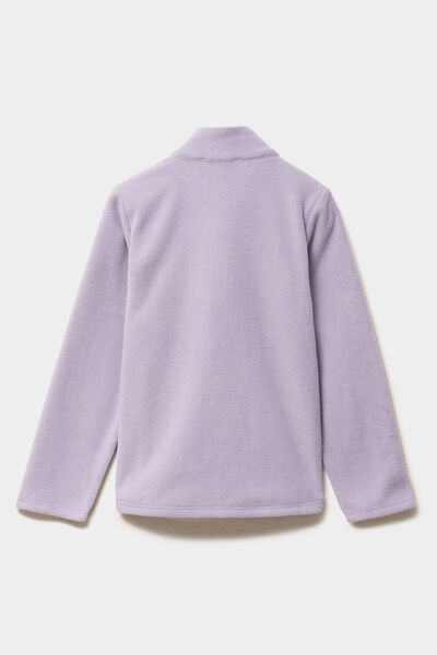 Sweat polaire col camionneur mauve fille