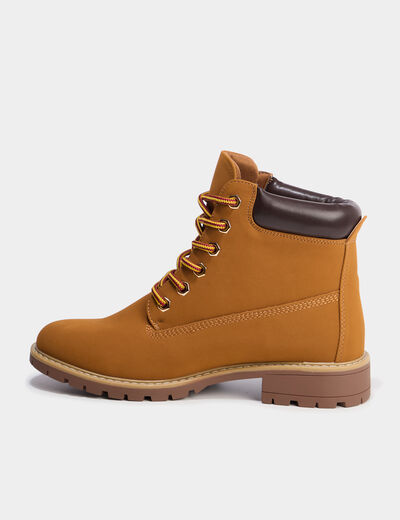 Bottines crantées marron clair femme