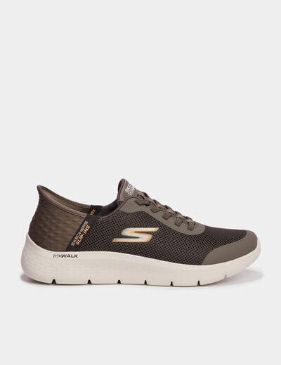 Baskets running Slip Ins GO WALK FLEX marron clair homme