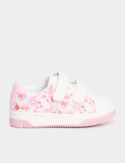Tennis basses à scratchs multicolore bébé fille