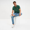 Polo manches courtes coton vert homme