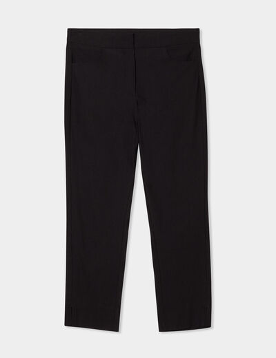 Pantalon slim stretch 7/8ème noir femme