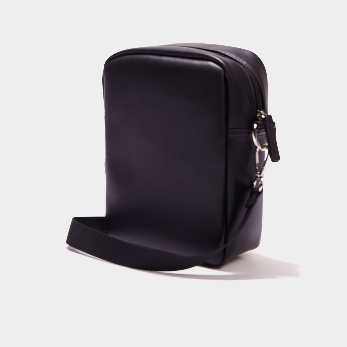 Sac pochette bi-matière gris foncé homme