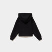 Sweat zipp&eacute; stretch &agrave; capuche noir fille