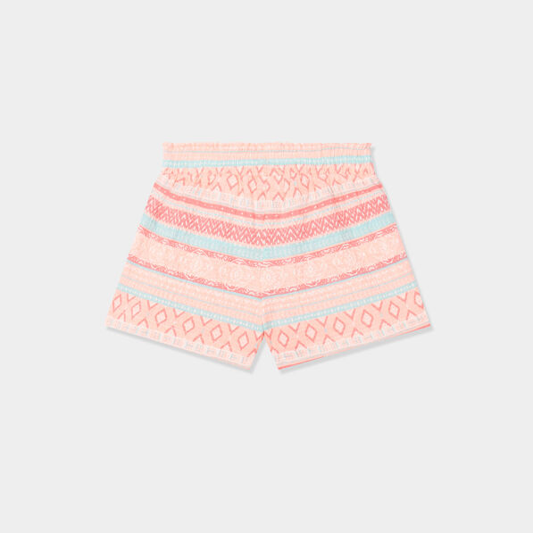 Short fluide taille smockée blanc bébé fille