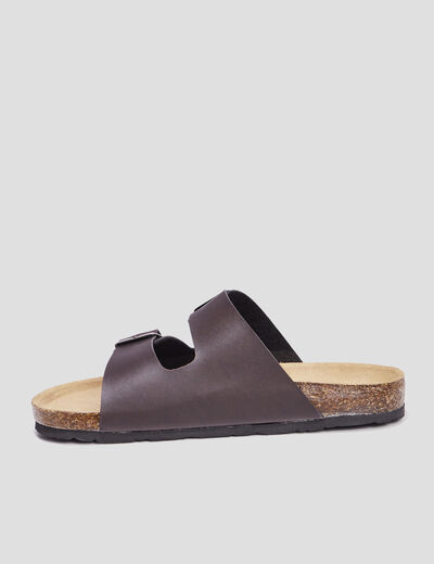 Mules avec boucles marron homme