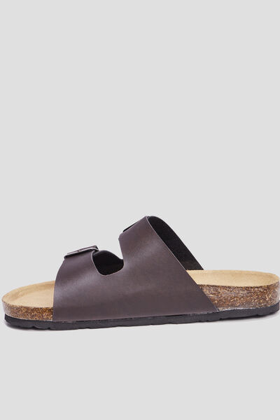 Mules avec boucles marron homme